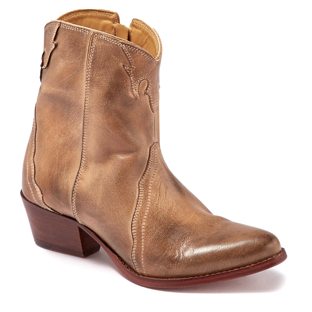 Free People Distressed western short boots